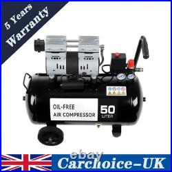 Silent Air Compressor Low Noise 50 Litre Oil Free 50HZ 1600RPM BrandNew Gear