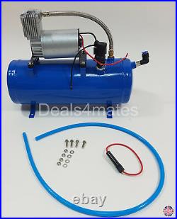 Solo Single Compact Train Boat Air Horn With 150 Psi Liter Air Compressor 12v