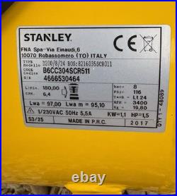 Stanley Air Compressor, with lines and tools, 24 Litre, 1.5 HP, 8 Bar Pressure