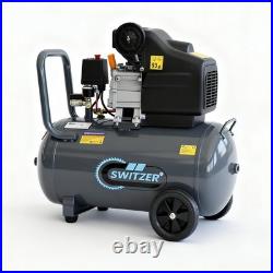SwitZer 50ltr Air Compressor Litre 2.5HP 8 BAR 230V With Wheel 5PCS Kits AC004
