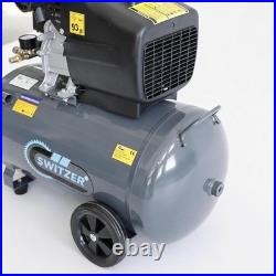 SwitZer 50ltr Air Compressor Litre 2.5HP 8 BAR 230V With Wheel 5PCS Kits AC004