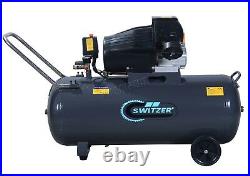 SwitZer Air Compressor 3HP 13CFM 100L Litre 230V 8 Bar Tank Twin Cylinder AC007