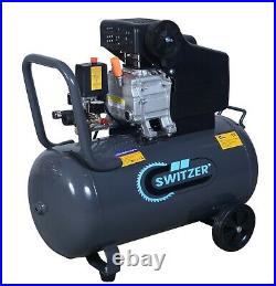Switzer Mobile Air Compressor 50L Litre 2.5hp 8 BAR With 5PC Spray Kit AC004