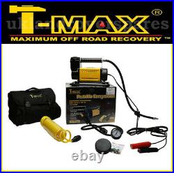 T-max 12v Air Compressor Portable Tyre Inflator 150 Psi, 72 Litres Per Minute