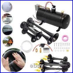 Train Air Horn Kit with 4 Trumpet With 6 Liter Tank 150db 12V Air System