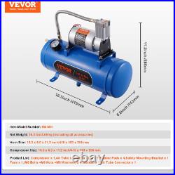 VEVOR 150PSI Air Compressor Kit for Horn with 6 Liter Tank Train Truck Rv DC 12V