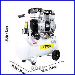 VEVOR 18 Litre Oil Free Air Compressor 7.9CFM, 2 HP, 1500W Silent