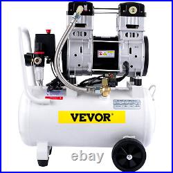 VEVOR 30L Litre 1.5HP 1100W Direct Drive Silent Oil Free Air Compressor 7.1CFM