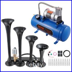 VEVOR Air Compressor 4 Trumpet With 6 Liter Tank 12V For Train Horn Kit 150PSI