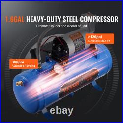 VEVOR Air Compressor 4 Trumpet With 6 Liter Tank 12V For Train Horn Kit 150PSI