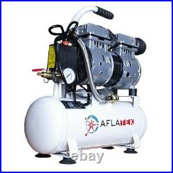Whisper Silent compressor 10 Liter oil free Low noise 66dB Clinic Air compressor