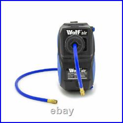 Wolf Air Compressor 24 Litre 2.5hp 8bar 9.6cfm 24L Ltr + 10m Reel Tools Brush