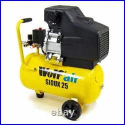 Wolf Air Compressor 24 Litre 2.5hp 8bar 9.6cfm 24L Ltr with Air Tools + Brush Kit