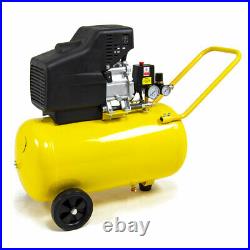 Wolf Air Compressor 50 Litre 2.5hp 8bar 9.6cfm 50L Ltr + Air Tools + Hose Reel