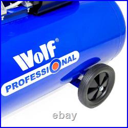 Wolf Pro Air Compressor 100 Litre V-Twin 3hp 8bar 14.6cfm 100L with Air Tool Kit