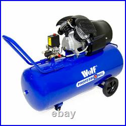 Wolf Pro Air Compressor 100L 14.6 CFM 3HP 116psi V-Twin 100 Litre ltr